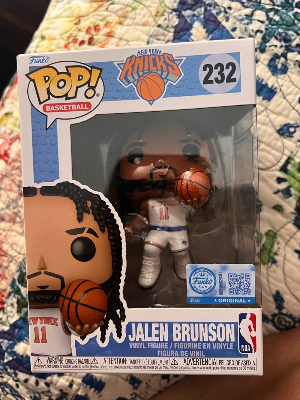 Funko Jalen Brunson POP! Figure - Blue/White/Orange Accents